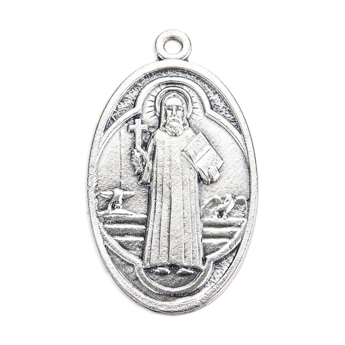 St. Benedict Medal in Antiqued Silver Finish