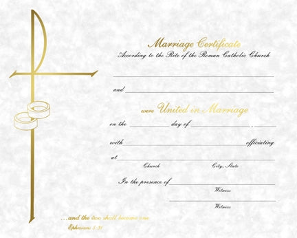 #XB101 - Marriage Certificate