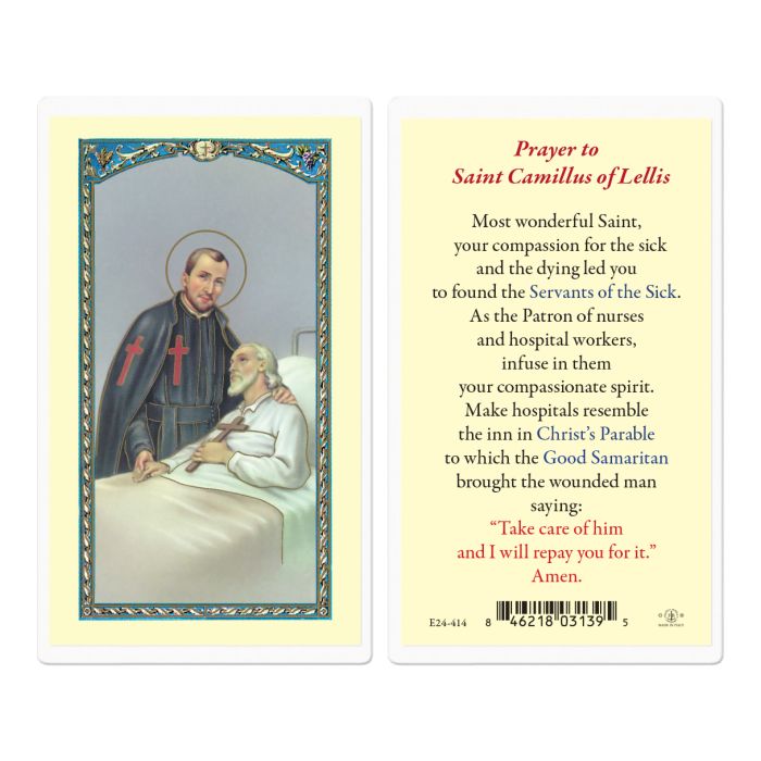 Saint Camillus Holy Card