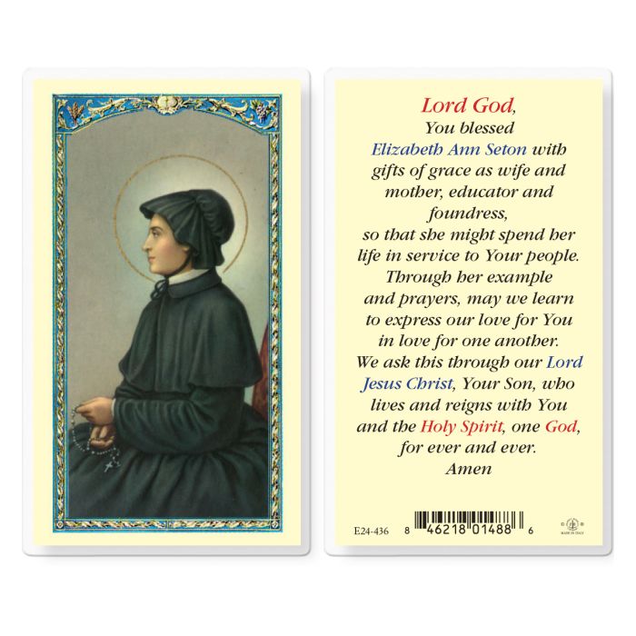 Prayer to Saint Elizabeth Seton Holy Card