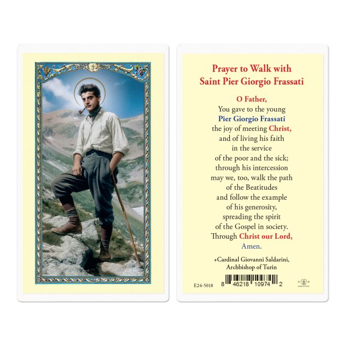 Pier Giorgio Frassati Laminated Holy Card
