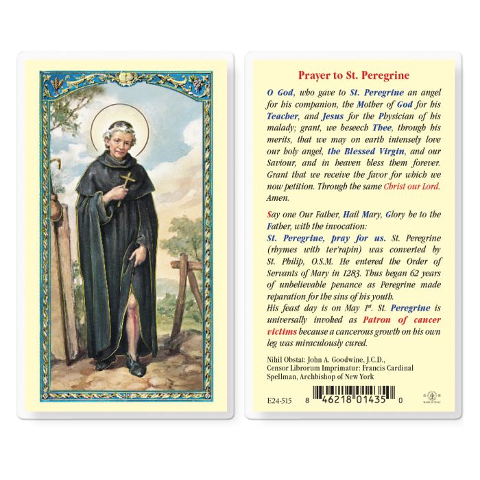 Saint Peregrine Holy Card