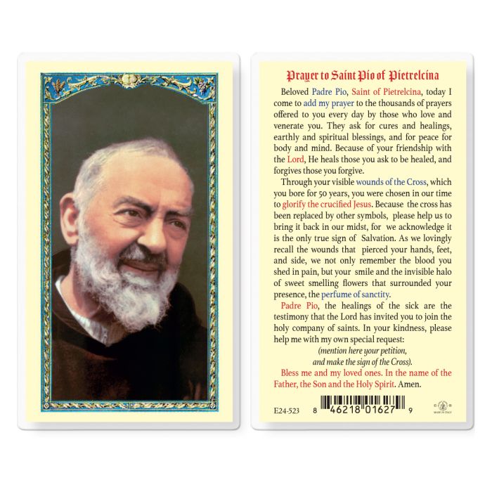 Saint Pio of Pietrelcina Holy Card