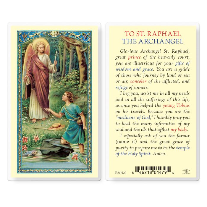 Saint Raphael Holy Card