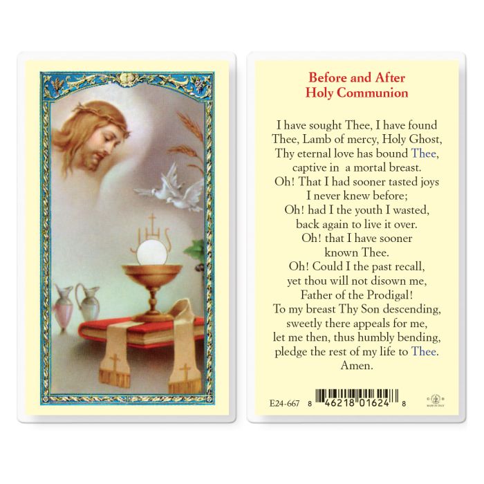 Prayer After Communion Holy Card