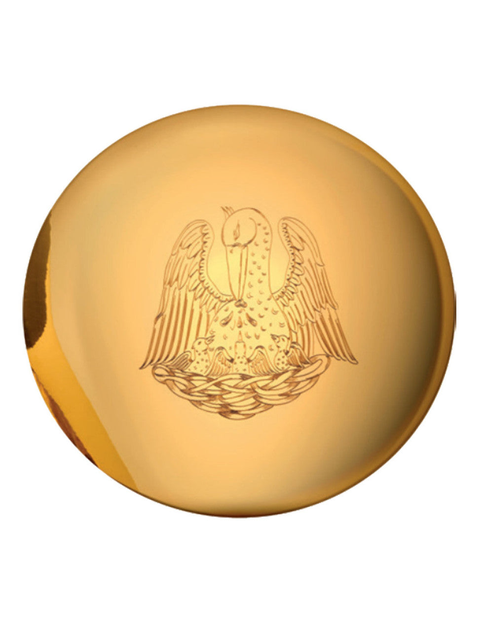 QUICK SHIP - 5-3/4" Pelican Engraved Scale Paten | 24K Gold Plated