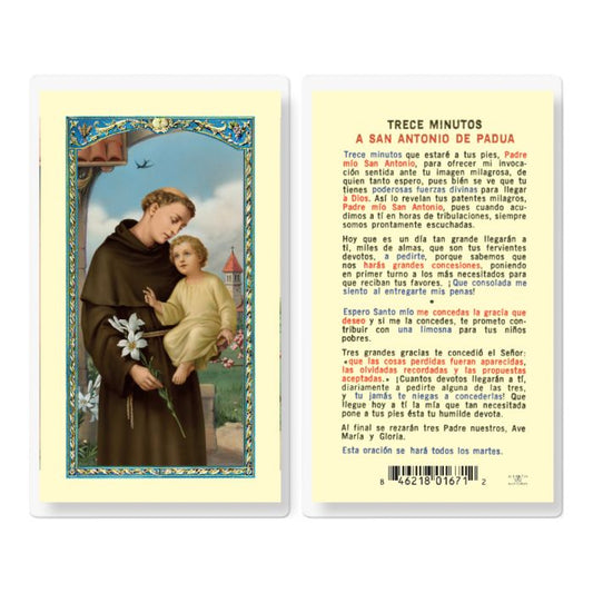 Infant Jesus in Saint Anthony's Arms Holy Card