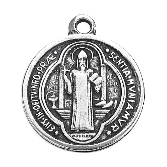St. Benedict Jubilee Medal in Antiqued Silver Finish