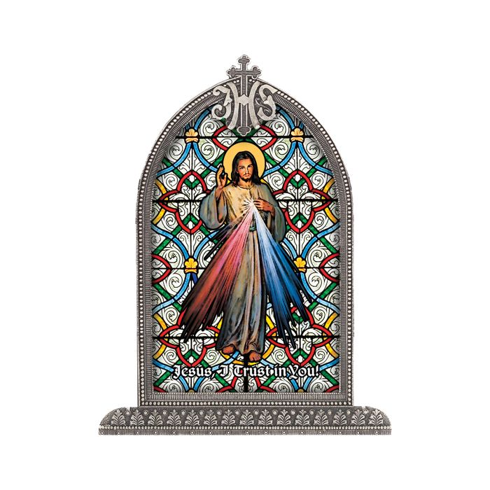 Silver Framed Liturgical Glass Art