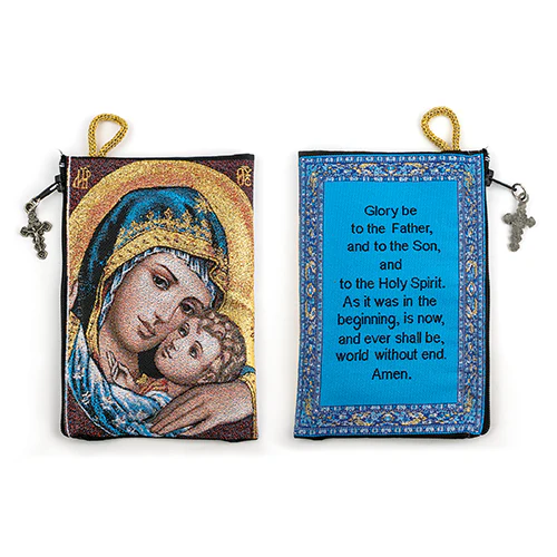 Assorted Tapestry Rosary Pouch, Jewelry & Coin Purse