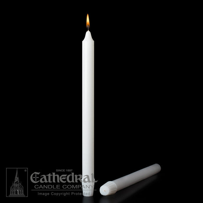 Stearine White Molded Candles - Small Diameter