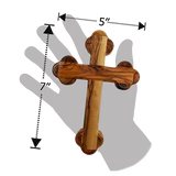 Eastern Bottony Olive Wood Wall Cross