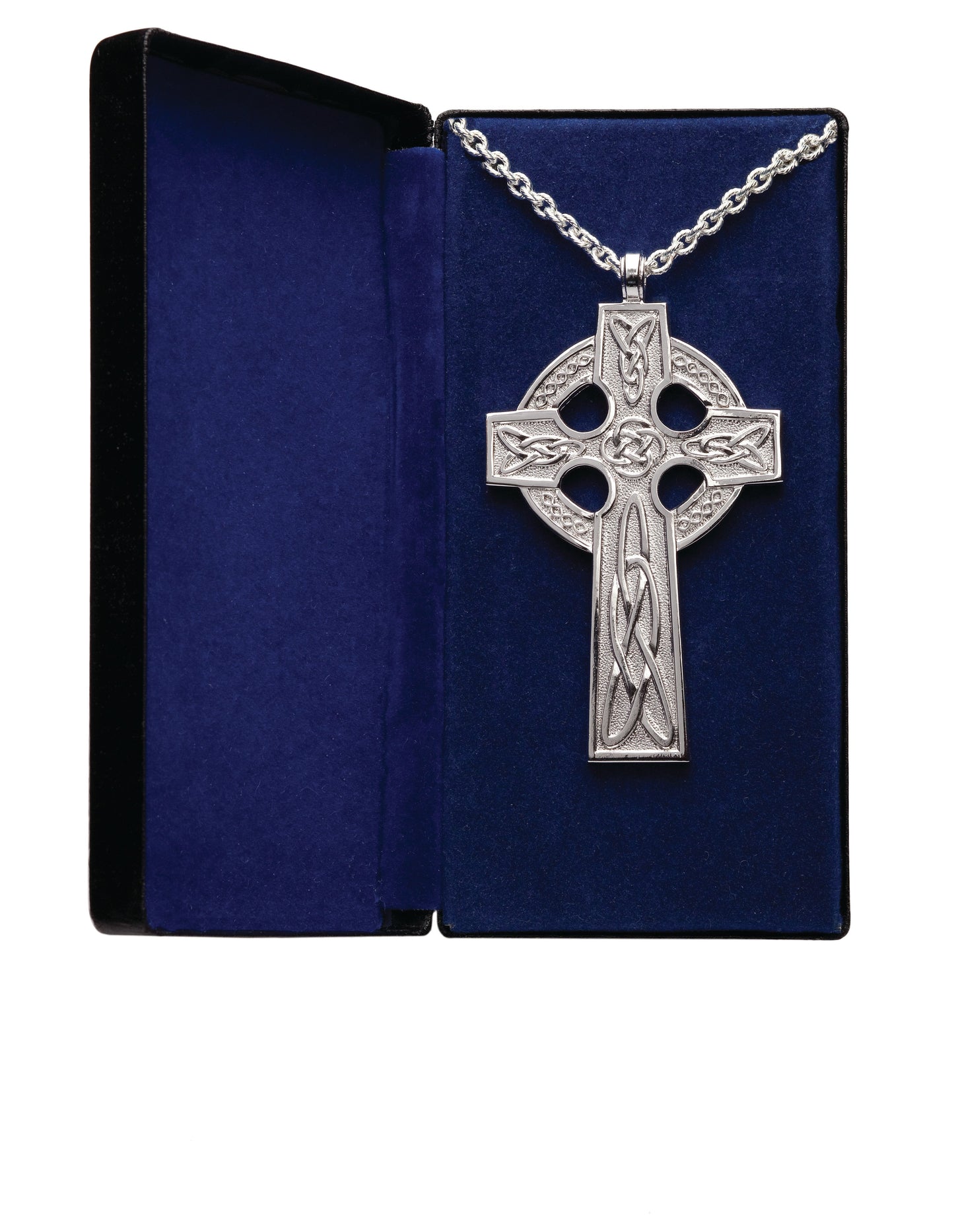 4" Celtic Pectoral Cross | Silver Plated | Gift Box Included