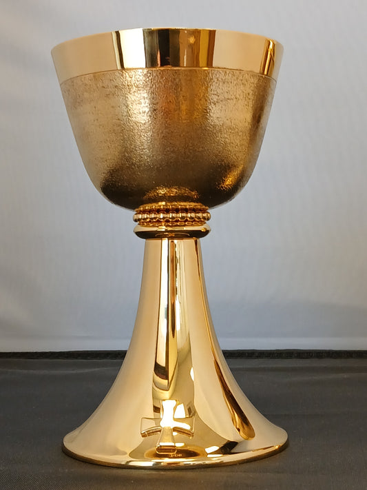 #5375 Brushed Finish Gold Platwed Chalice