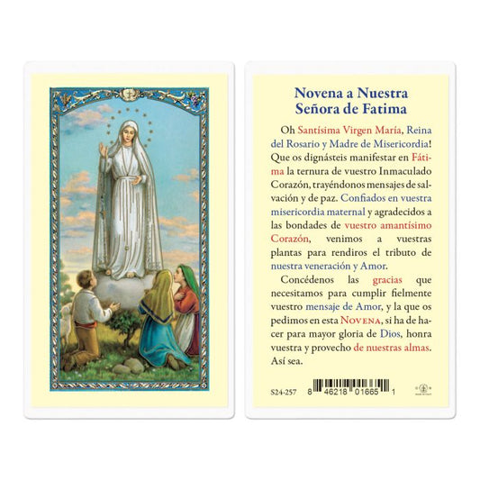 Prayer to Our Lady of Fatima Holy Card