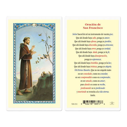 Saint Francis Prayer for Peace Holy Card