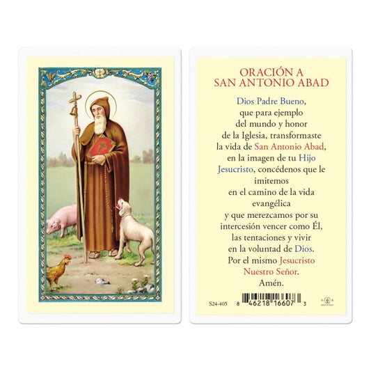 Prayer to the Saint Anthony Abbot Holy Card