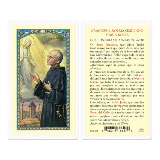 Saint Maximilian Kolbe Holy Card