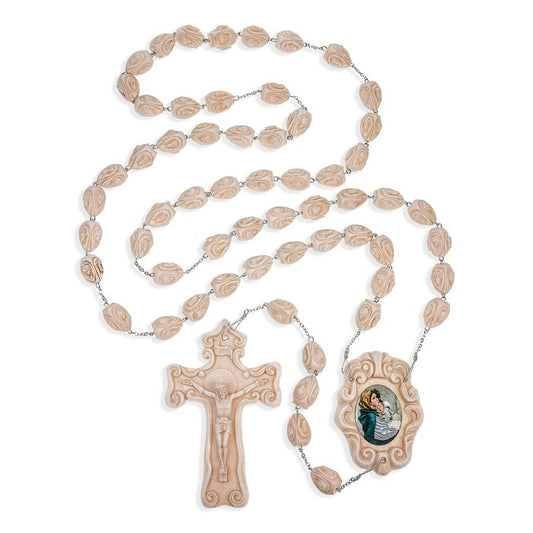 Resin Alabaster Bead Wall Rosary