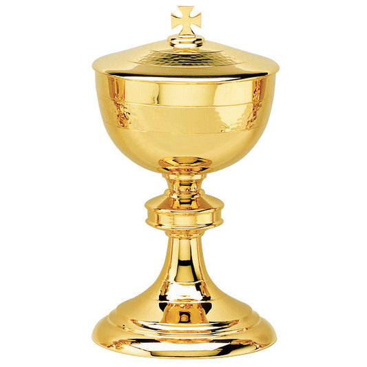 #1895 Hand-Hammered Gold-Plated Covered Ciborium