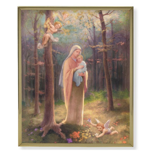 8" x 10" Gold Plaque Frame with a Madonna of the Woods