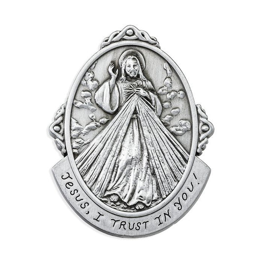 Divine Mercy Jesus I Trust in You Auto Visor Clip