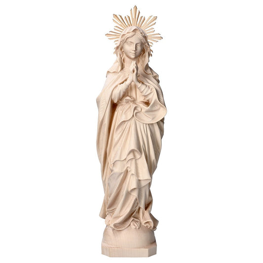 Blessed Virgin Praying With Halo Statue | Multiple Sizes & Finishes