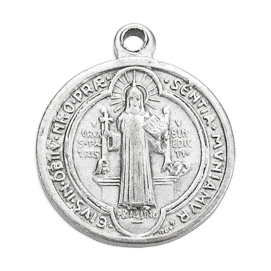 St. Benedict Jubilee Medal in Antiqued Silver Finish