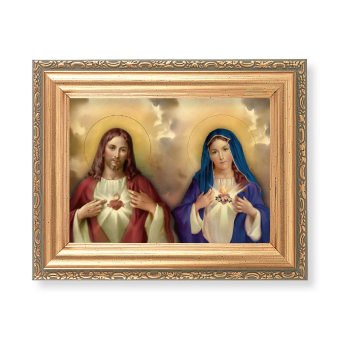 Antique Gold Frame with a Sacred Hearts Print