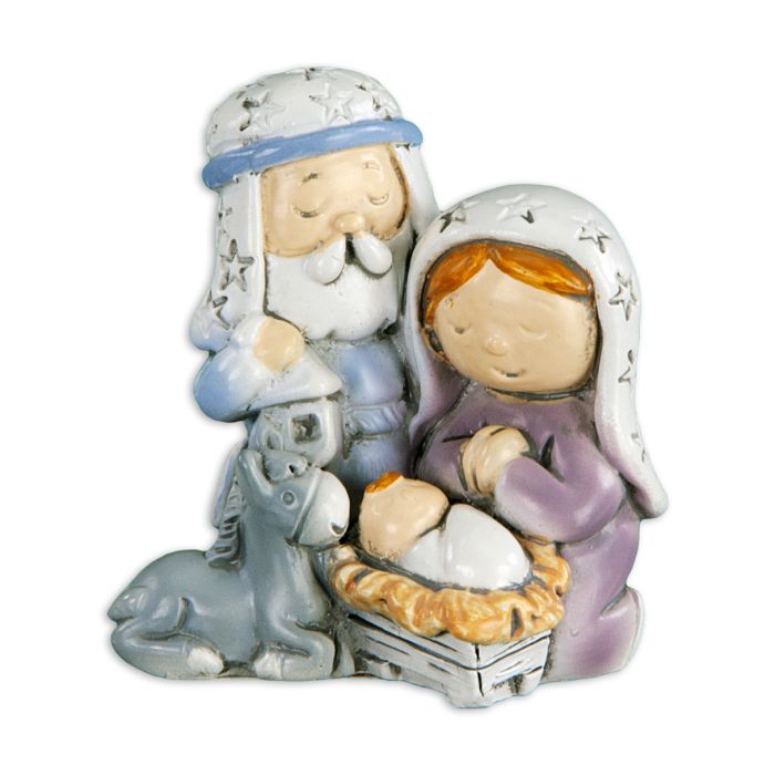 Holy Family with Infant Jesus and Donkey Statuette