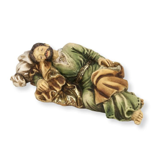 Cold Cast Resin Hand Painted Statue of Sleeping Saint Joseph