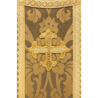 Hand-Embroidered Cross Gothic Chasuble | Plain Neck | 100% Wool | All Colors