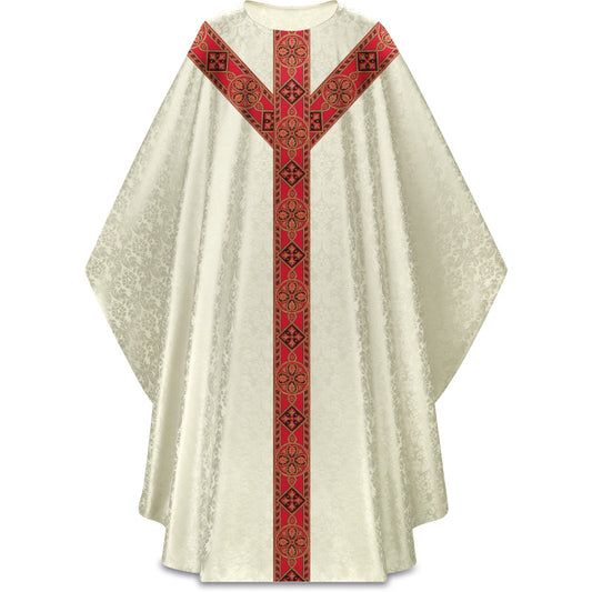 #5290 Damask Gothic Chasuble Woven Galoon