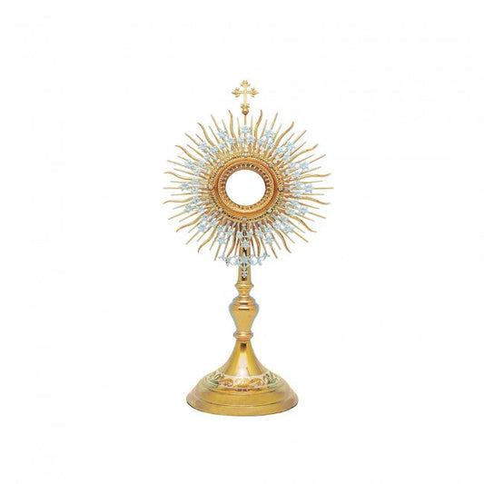 #10-402 Traditional Roman Monstrance | 24K Gold & Silver-Plated