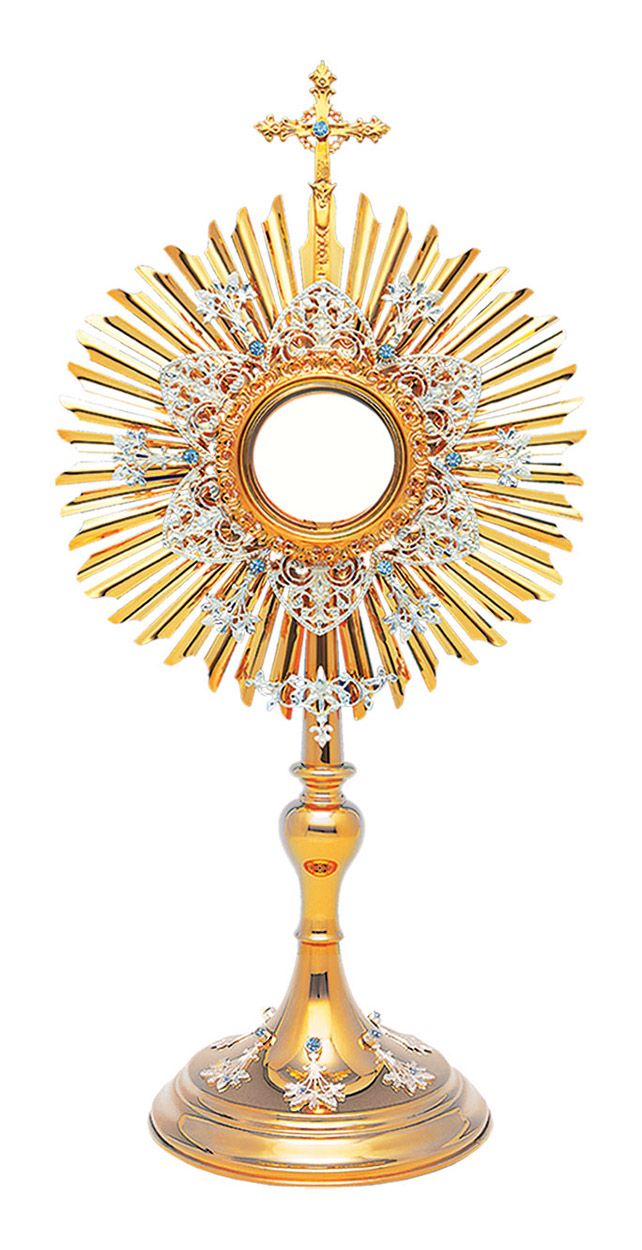 #10-411 The Marian Monstrance | 24K Gold & Silver-Plated