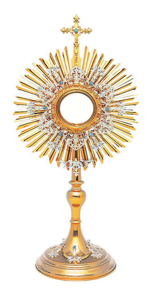 #10-411 The Marian Monstrance | 24K Gold & Silver-Plated