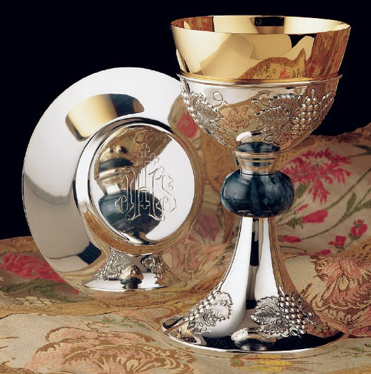 #1010 Sterling Silver Grapes Chalice
