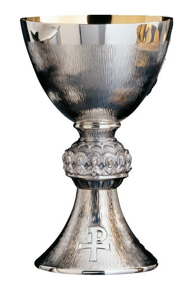 #1018 Sterling Silver Straw Hammered Chalice