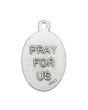 Oval Antiqued Silver Oxidized Holy Spirit Medal