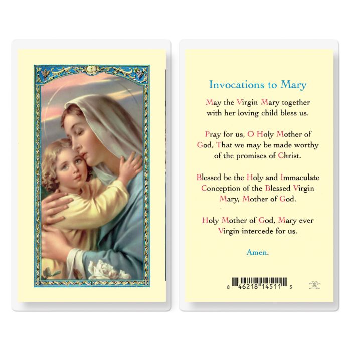 Invocation Prayer Holy Card