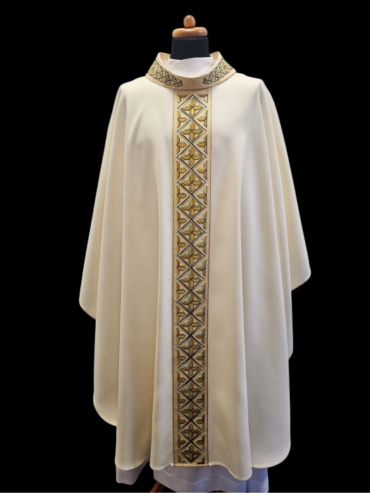 Elegant Woven Chasuble | Wool/Poly | All Colors | Made in Poland