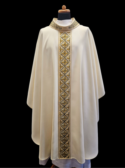 Elegant Woven Chasuble | Wool/Poly | All Colors | Made in Poland