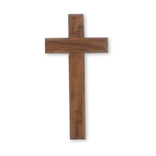 10" Walnut Wood Cross Boxed
