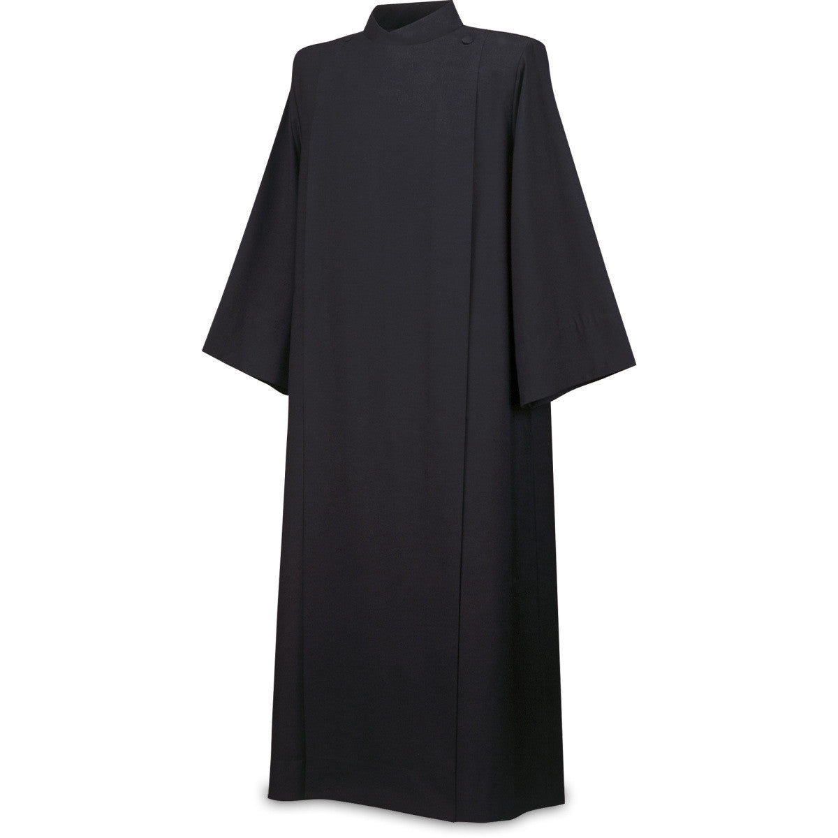 #1120 Coat Style Alb | Button Closure | Black | Poly/Wool
