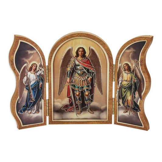 The Three Archangels Grand Standing Triptych