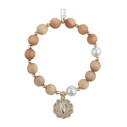 Rosary Wood Bracelet