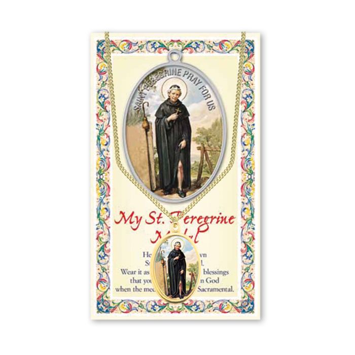 Epoxied Medal on Chain with Prayer