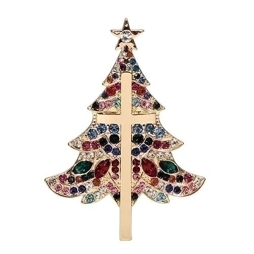 Christmas Tree Cross Pin