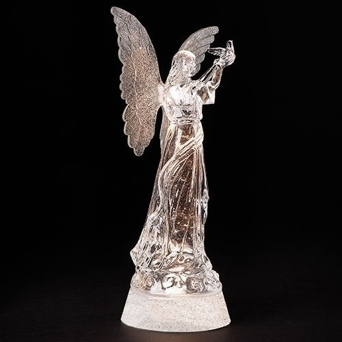 14" LED Swirl Angel with Dove