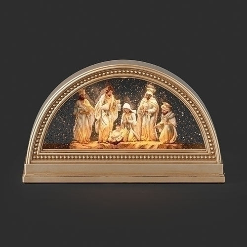 Lighted Gold Nativity Arch